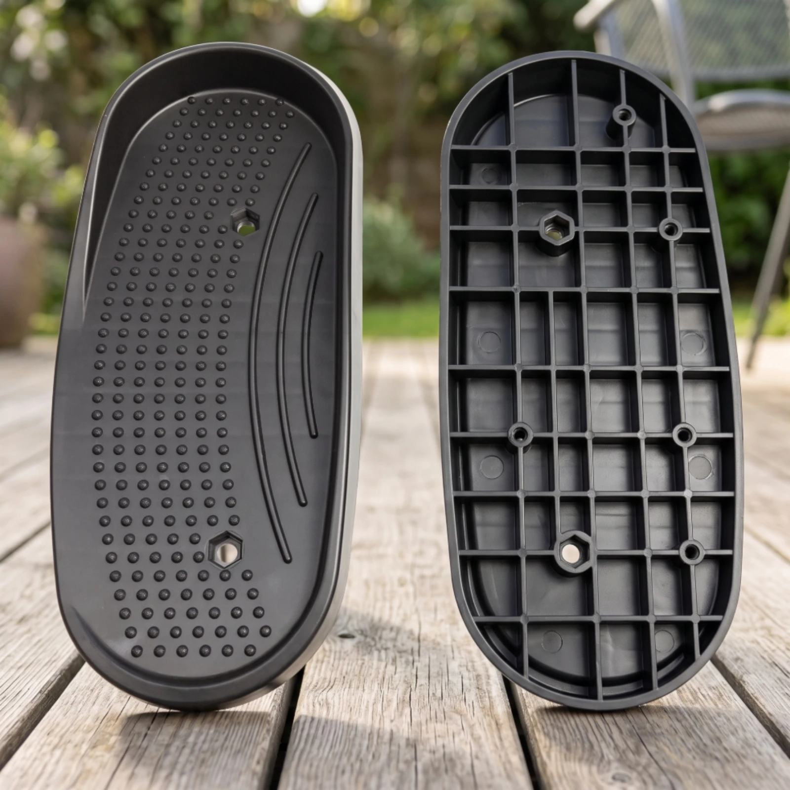 Replacement Footboards Low Profile Textured Pedal Fitness Footplates Anti Slip Tough Parts for Exercise Bike Repair
