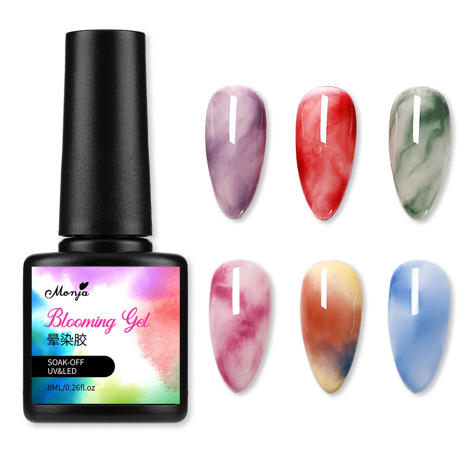 Soak off  Gel Nail Art Long Lasting Blooming Smook Effect Gel Polish for Women DIY Nail Art Use