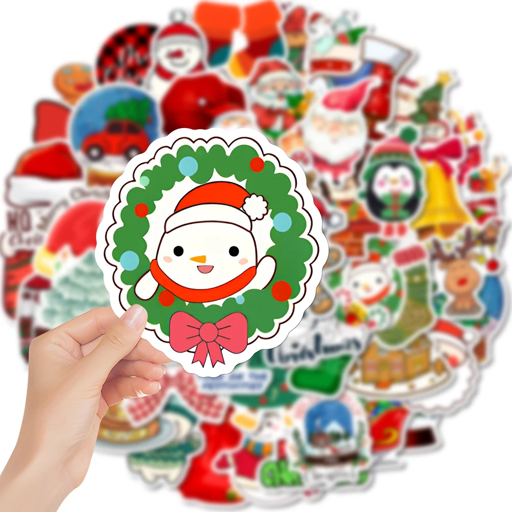 10/30/50 stücke Frohe Weihnachten Santa Claus Aufkleber Lustige Cartoon Aufkleber DIY Sammelalbum Gepäck Telefon Nette Graffiti Aufkleber Verpackung
