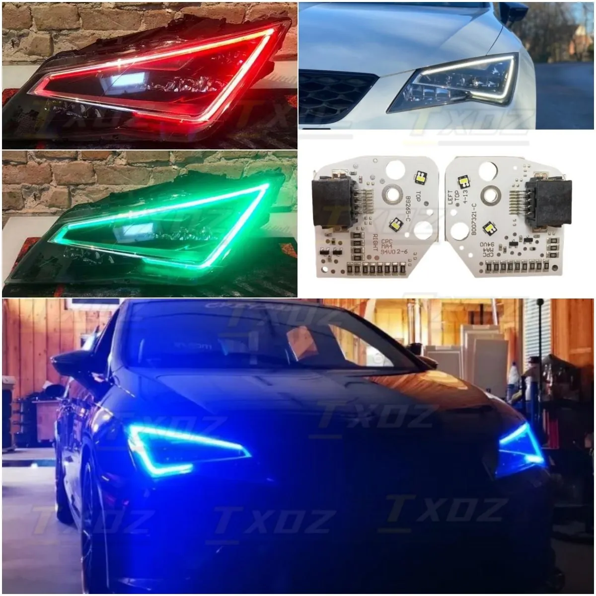 

Ксеноновые фары DRL светодиодные панели для 2013-2016 Seat Leon MK3 5F Cupra old facelift 5F0941476 дневные ходовые огни