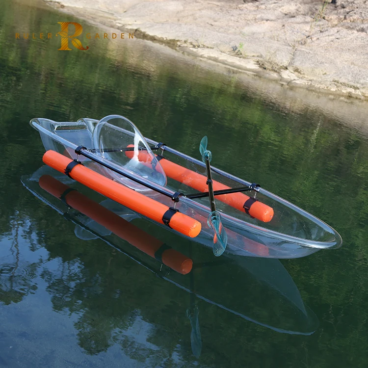 

Transparent PC Kayak, Single-Person Rowing Boat with Balance Bar 2025