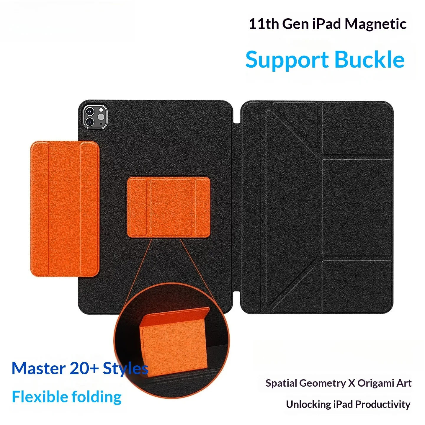 RBP Color Block Magnetic iPad A16 11/10th Gen Case,Floating Support Cover,for iPad Air 4/5/6/7/8, Pro 11/12.9/13 Inch, Mini 6/7