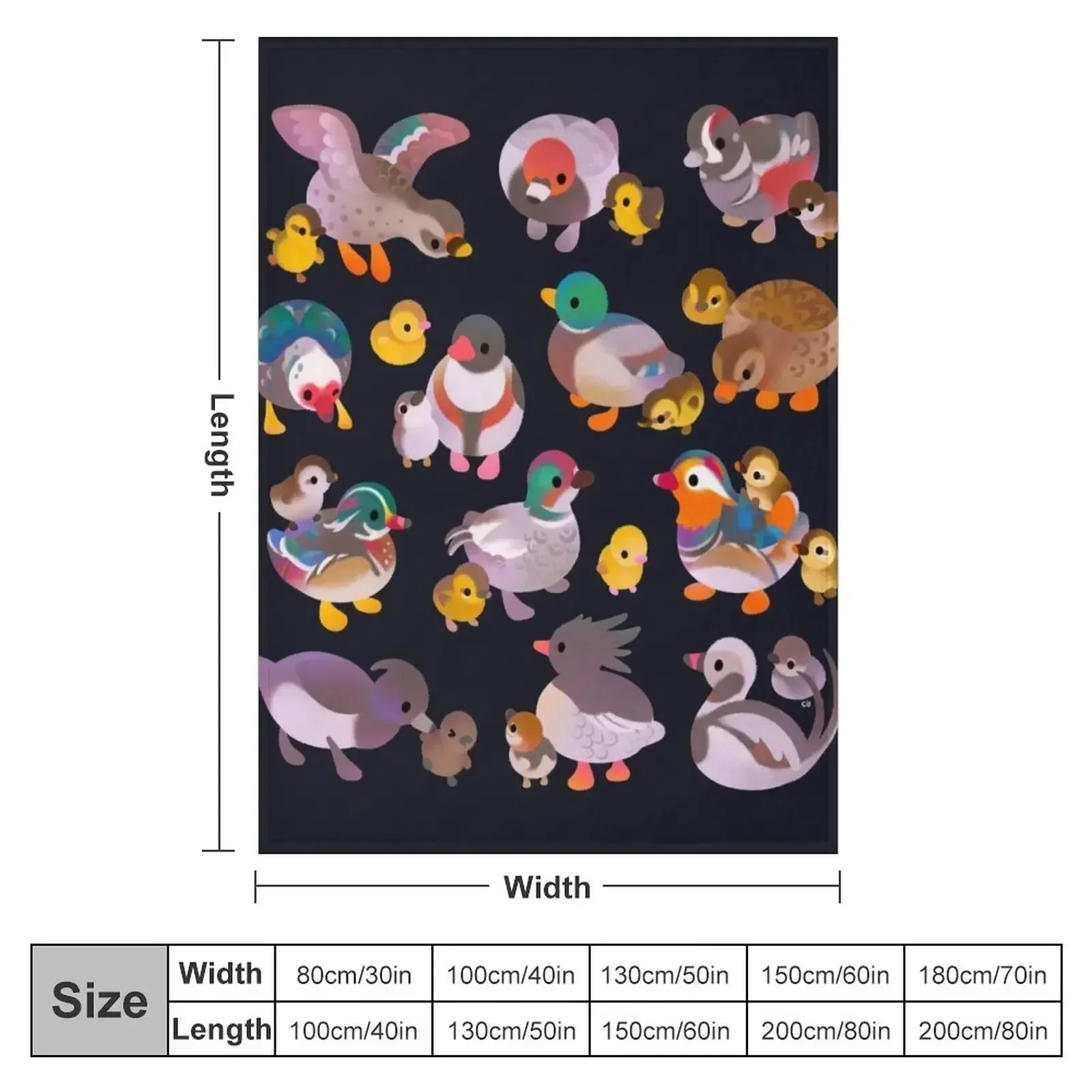 Duck and Duckling - dark Throw Blanket blankets and throws decorative Blankets