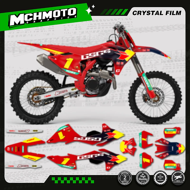 

MCHMFG Custom Team Graphics Backgrounds Decals Stickers Kit For GASGAS 2024-2026 EC MC Motorcycle Decal Sticker 008