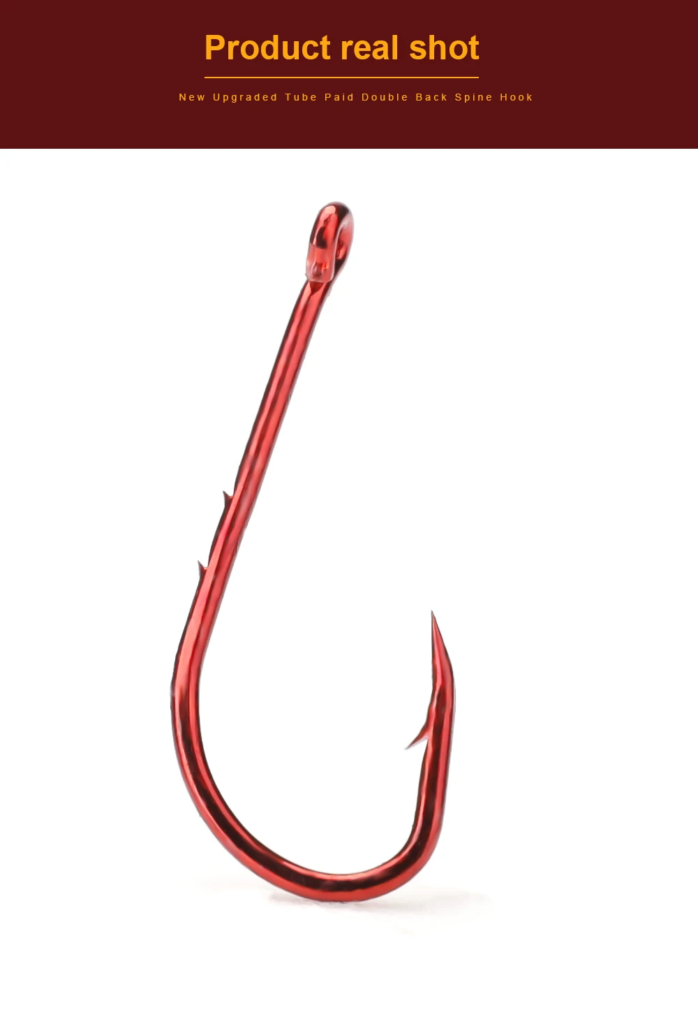 FTK Rote Angelhaken 1/0-10 # Meer Stacheldraht Angeln Lockt Schaft Schnabel Live BaitHolder Karpfen Angeln Jig Wurm Haken Zubehör Tackle – Detail 7