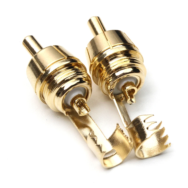 YT 12PCS 24K Gold Plated Copper Monsters Banana Plug Connector for Speaker Cable Adapter Audio Video Zinc Alloy Connectors