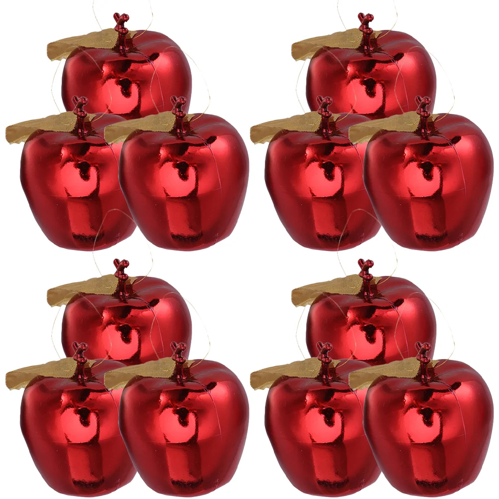 12 Pcs Plastic Apple Pendant Christmas Ornament for Tree Xmas Hanging Ornaments Decor Set Adorn Decorations Man Santa Suit