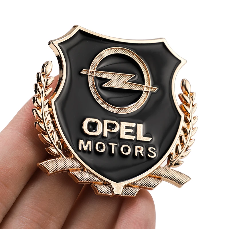 2 個車のロゴ金属ステッカーウィンドウトランクエンブレムアクセサリーオペルアストラグランドランドコルサ Mokka フロンテラ記章ザフィーラ Vivaro