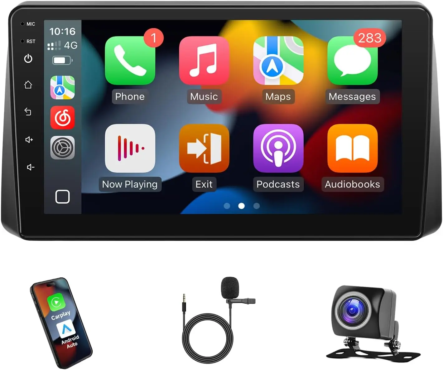 ستيريو سيارة أندرويد لسيارة دودج جراند كارافان 2011-2020، كرايسلر تاون آند كونتري 2011-2016، شاشة لمس 9 بوصة GPS، CarPlay، Android A