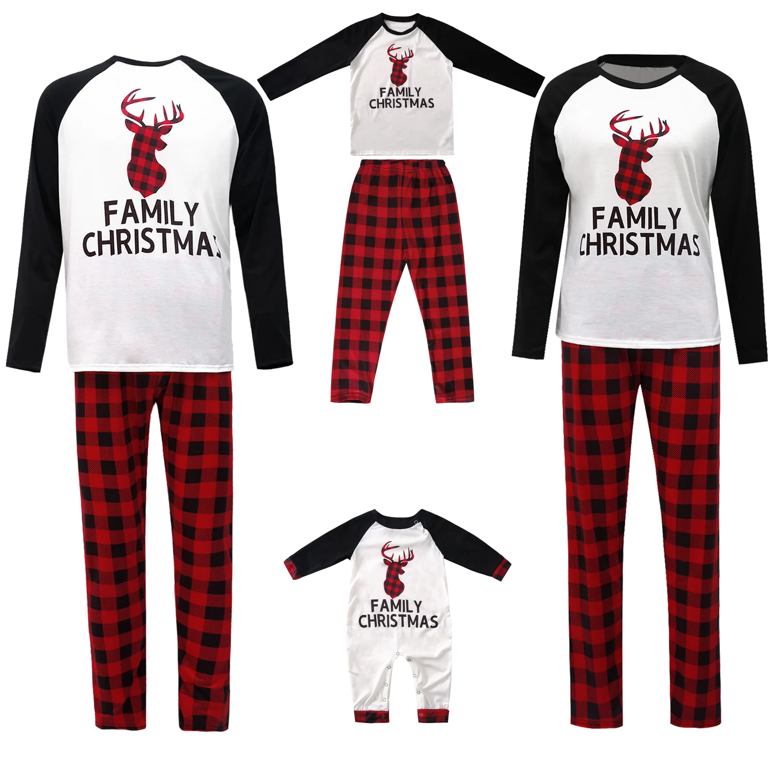 

Семейный Женский Топ с длинным рукавом и надписью в виде оленя + классические бриджи для мам-подходящие наряды для детей