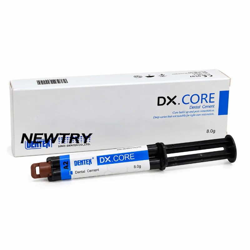 DENTEX Dental Dual Cure Core Build Up Resin Cement Post Luting Material Automix Syringe A2/A3 Restoration Fixation Composite