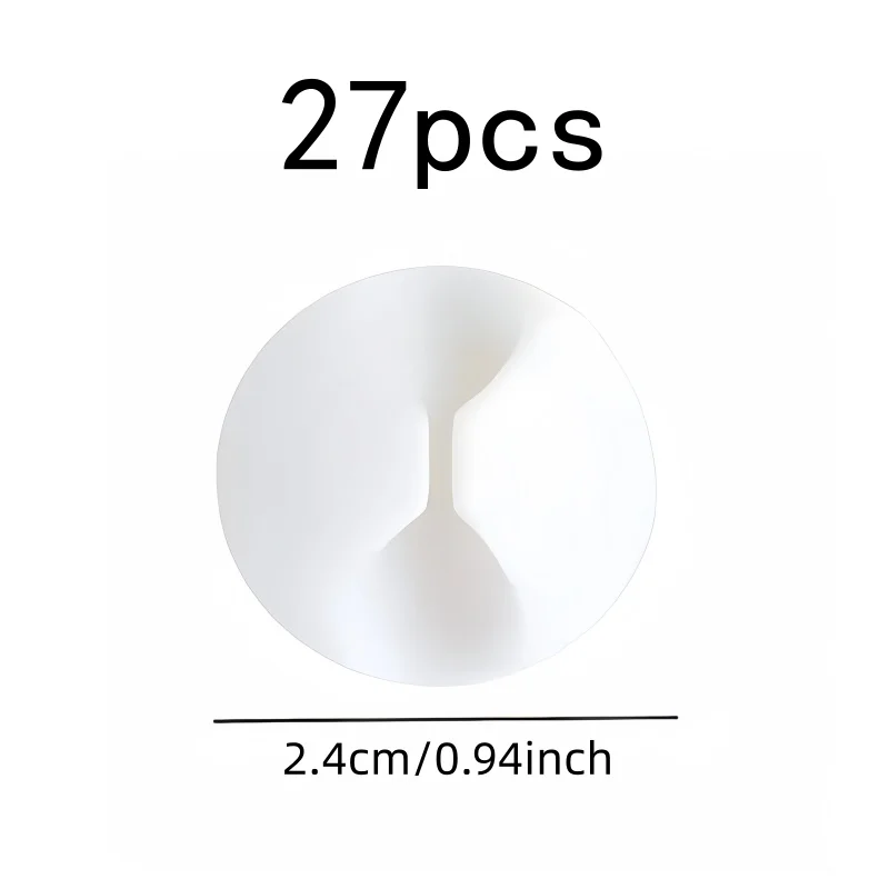 27 pcs Self Adhesive Cable Clips, Durable Plastic, Manage Charging and Headphone Wires, for Car and Desk
