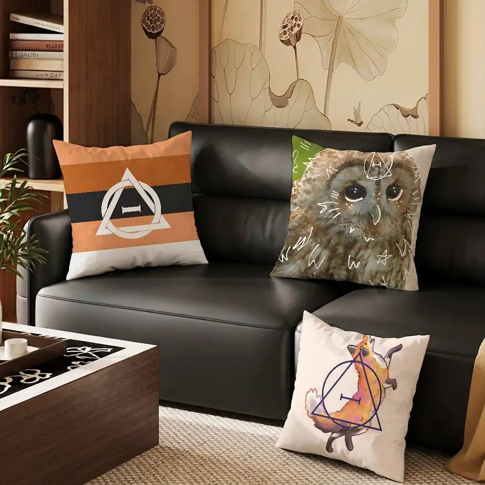 New Therian Delta Symbol Pillow Case Sofa Living Room Bedroom Headboard Backrest Cushion Square Cushion Nap Time