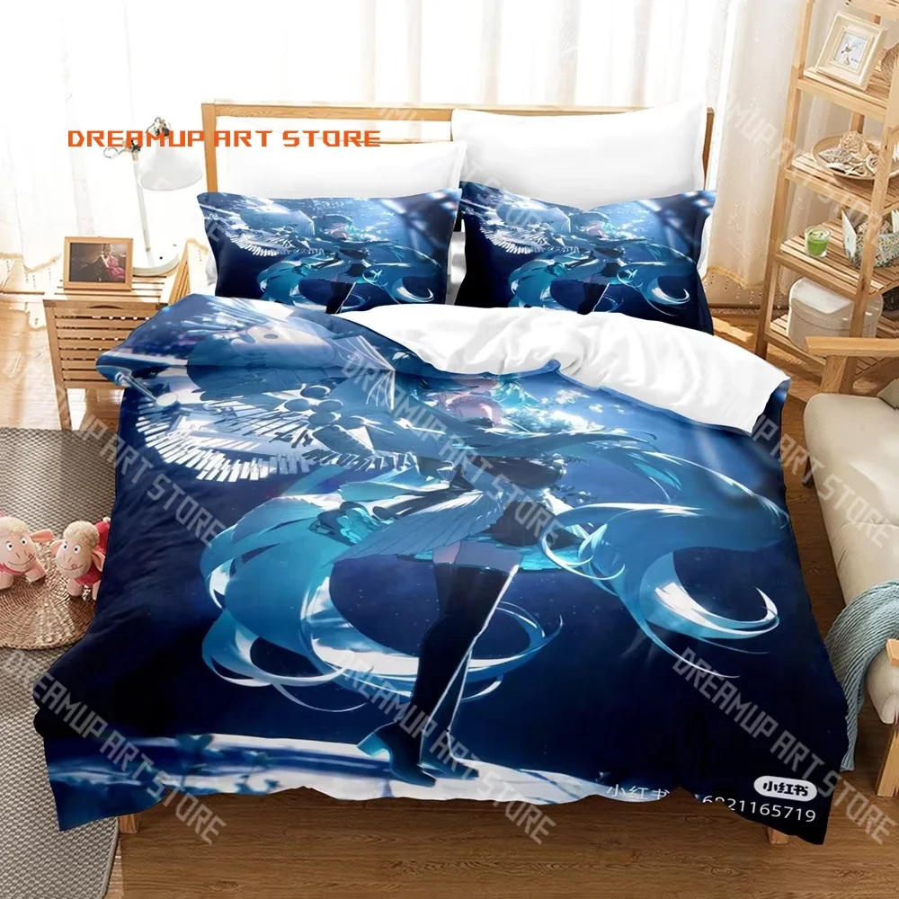 2026 3D Print MIKU Girl Future Singer Bedding Set Single Twin Full Queen King Size Bed Set Adult Kid Bedroom Duvetcover Set