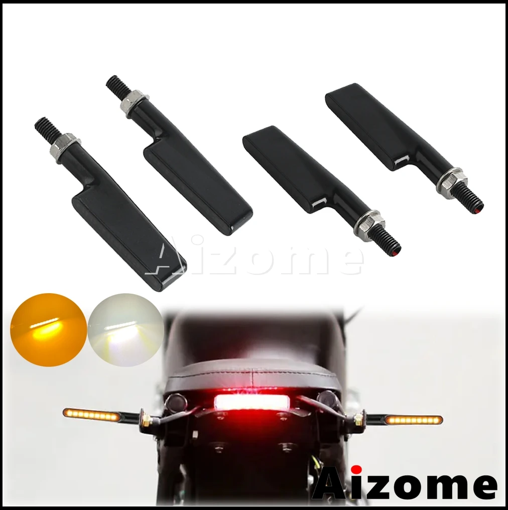 8mm Motorcycle 9led Turn Signal Lamps Indicator Lights Flasher Arrows Lamp Chrome/Black For Yamaha YZF-R1 YZF-R6 FZ1 FZ6  WR250X