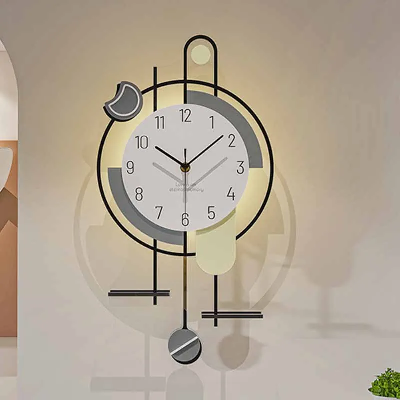 

Silent Light Luxury Wall Clocks Abstract Minimalism Quiet Wall Clocks Originality Fashion Reloj Pared Decorativo Home Decoration