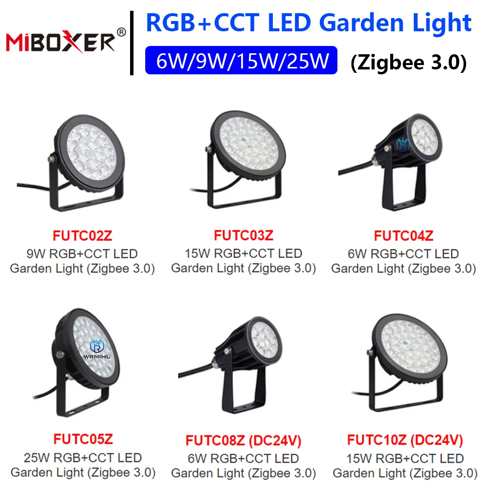 

Miboxer 6W 9W RGB+CCT LED Garden Light Zigbee 3.0 Waterproof IP66 FUTC02Z Smart Outdoor Lawn Lamp Voice/App Control AC110V-220V