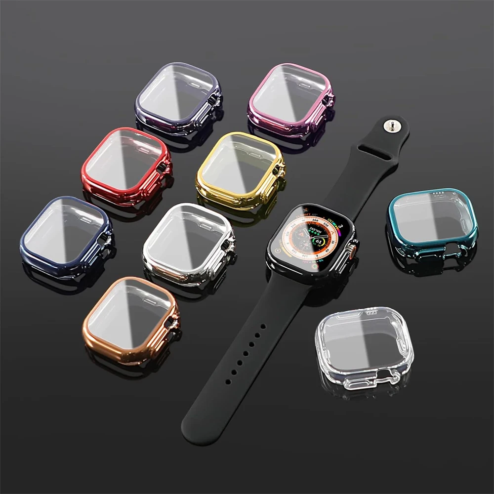 Screen Protector for Apple Watch Ultra Case 49mm accessories HD All Around Protective Shockproof Shell TPU Cover iwatch ultra 2