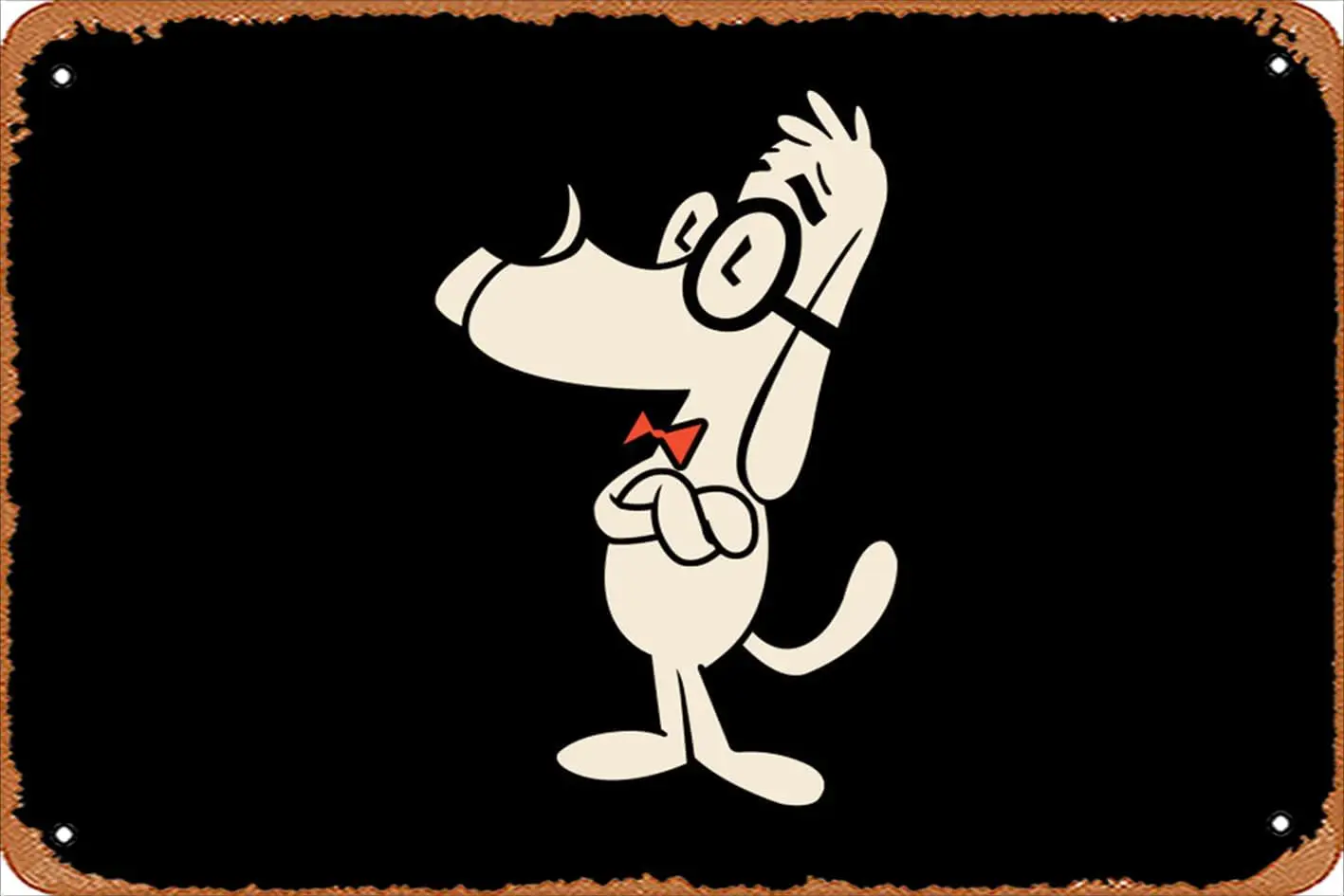 Letrero Metálico Retro Mr. Peabody - Peabody & Sherman, Letreros Metálicos Divertidos y Originales para Decoración de Bares, Cueva del Hombre, con Temática de Películas y Música