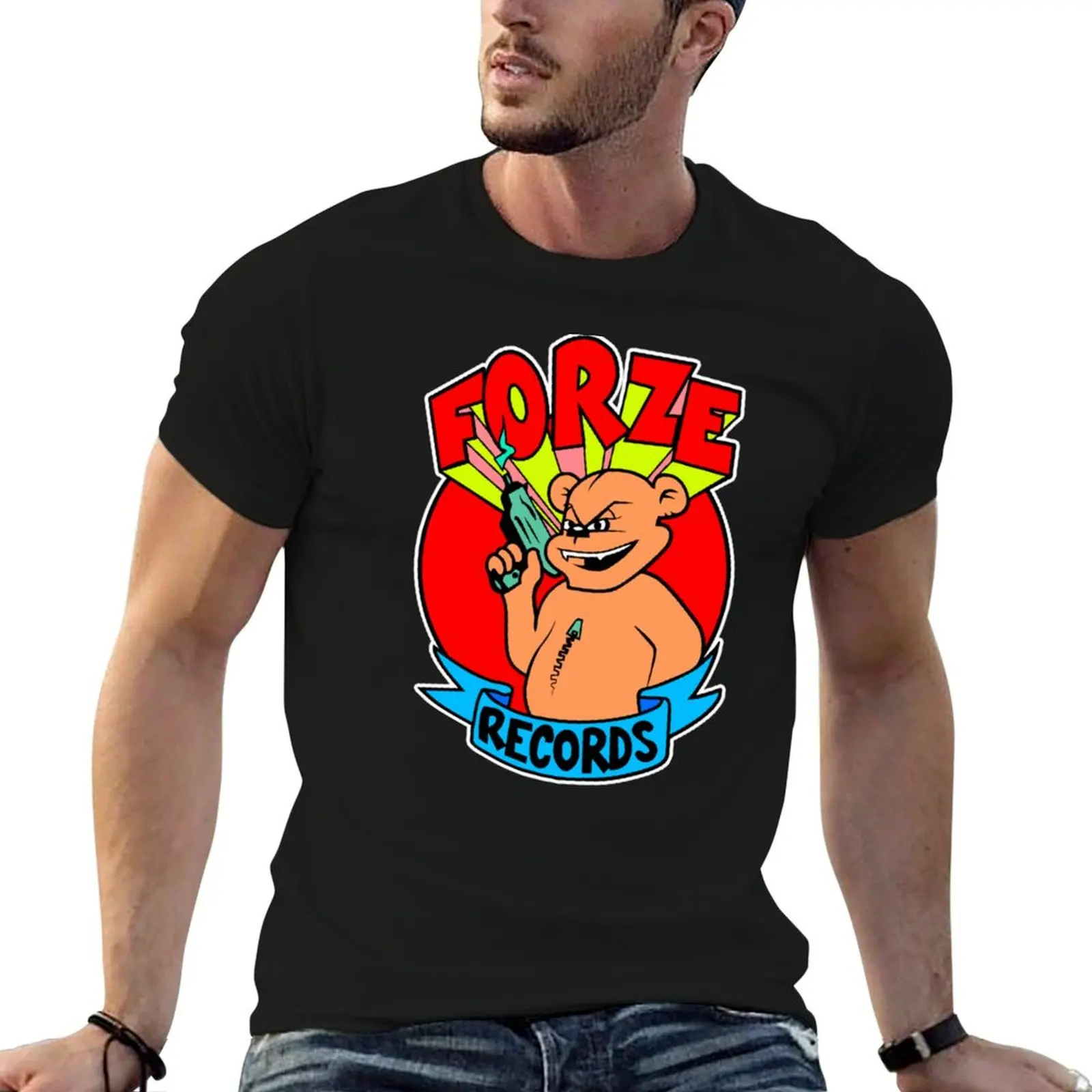 Camiseta Forze Records, camiseta esencial, camisetas personalizadas para hombre, camisetas gráficas