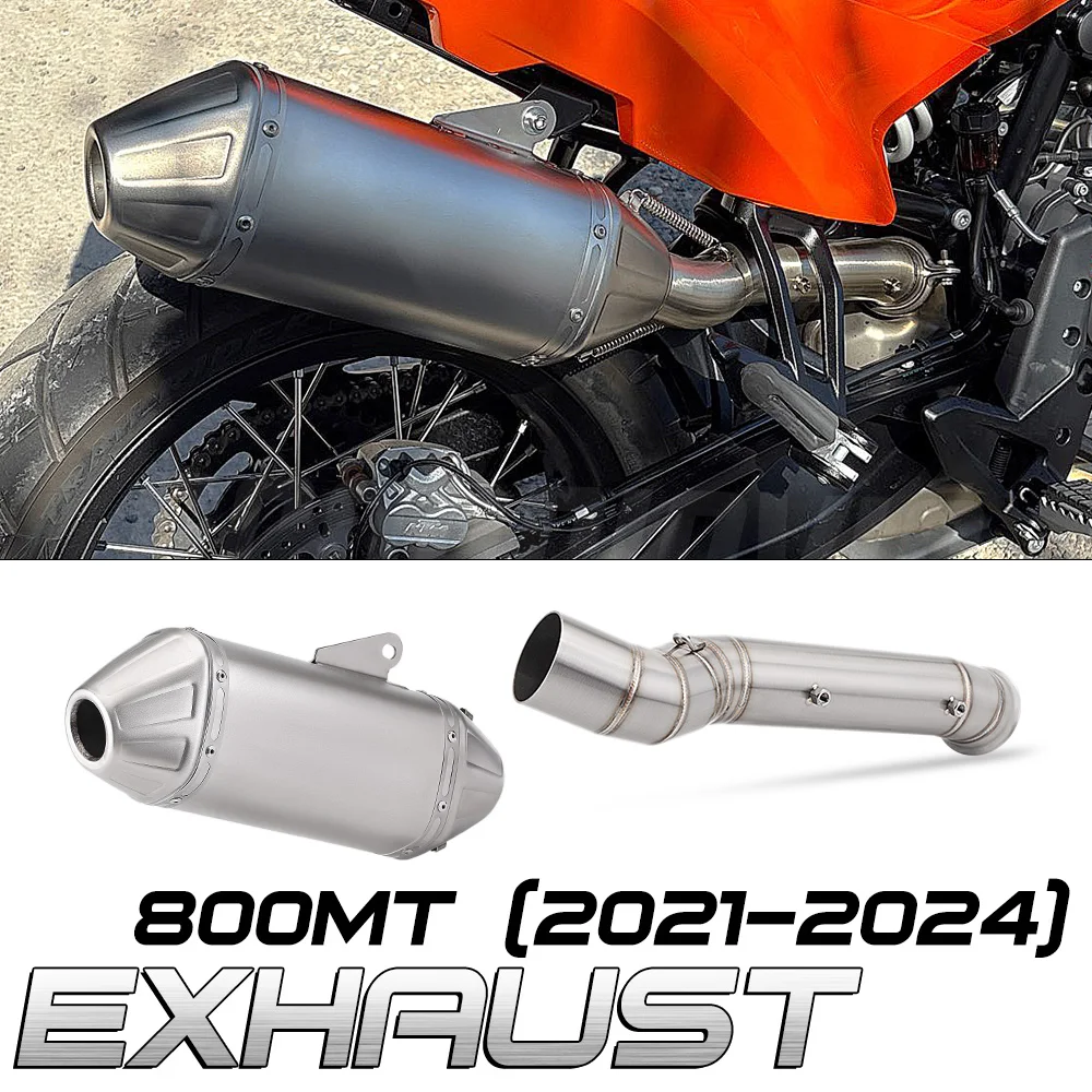 800MT (2021-2024) Slip On Complete Exhaust Kit Mid Section Matched T148 Tail Pipe With Db Killer Replacement Assembly