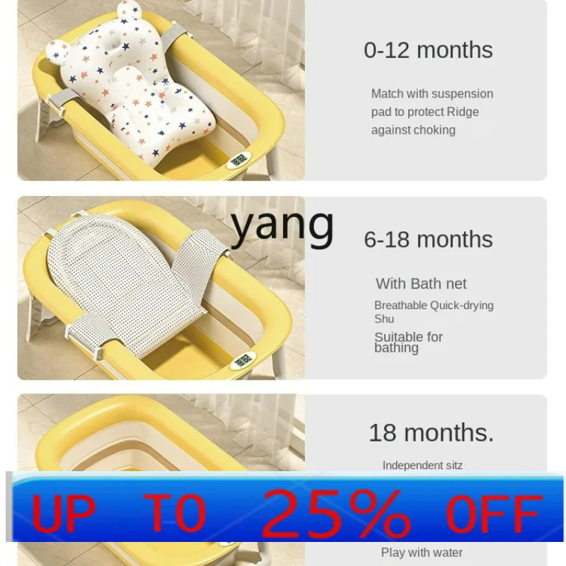 

CX Temperature-Sensitive Baby Bathtub Baby Foldable Toddler Sitting and Lying Bath Bath Bucket