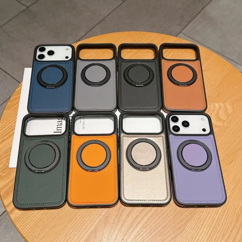 حافظة هاتف مغناطيسية بحامل دوار Sr متوافقة مع غطاء جلدي Pro لهاتف Iphone11/12/13/14/15/16/17
