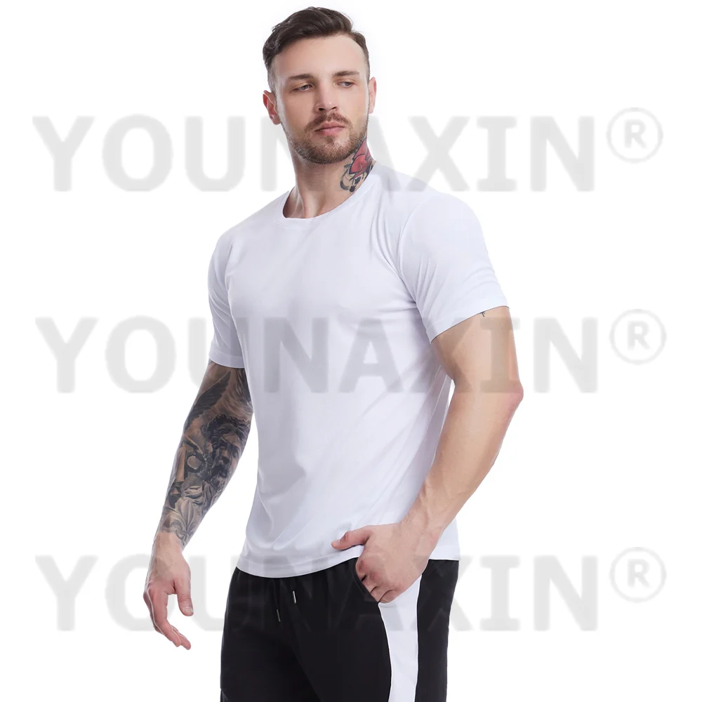 Men's Running Yoga Fitness Training Sports Loose Short Sleeves T-Shirt Mesh Top Basketball Sportswear Activewear M L XL 2XL 3XL