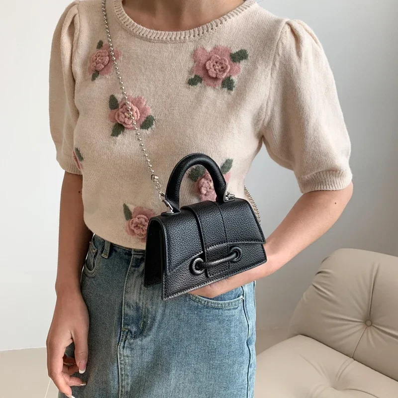 Designer Bag Mini Crossbody Bag For Women 2023 New Trend Phone Purse PU Leather Ladies Handbag Summer Messenger Bag Black