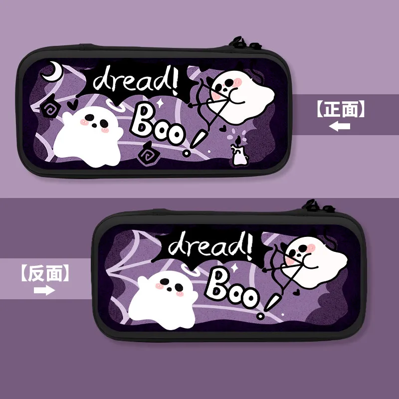Cartoon Ghost Game Console Storage Bag, Anti-pressure Hard Case for Switch 2/OLED/Switch, Travel Pouch for Game Accessories