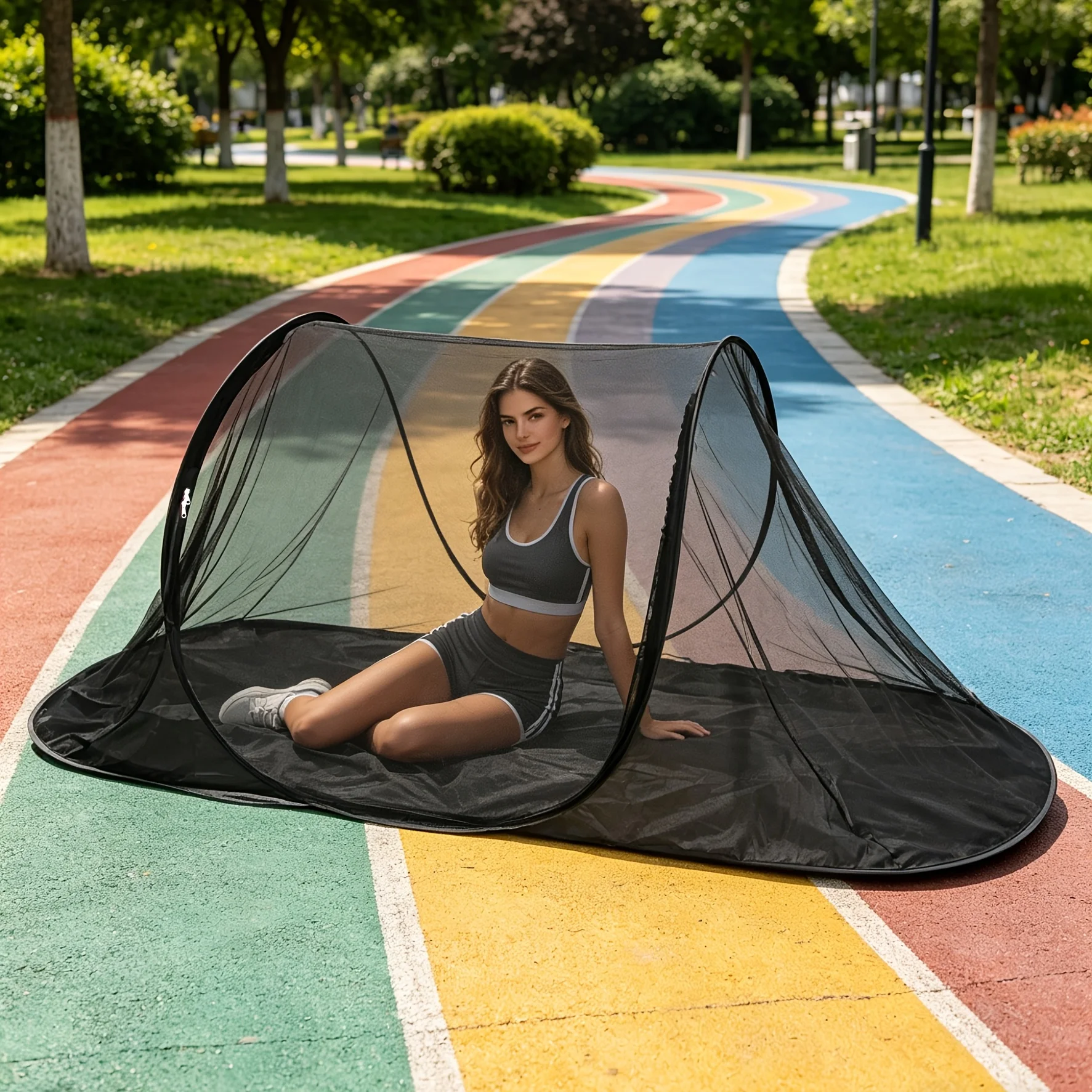 Portable Mosquito Net Tent 200x72x70cm Foldable Automatic Pop Up Outdoor Camping Mosquito Net Tent Travel Accessories