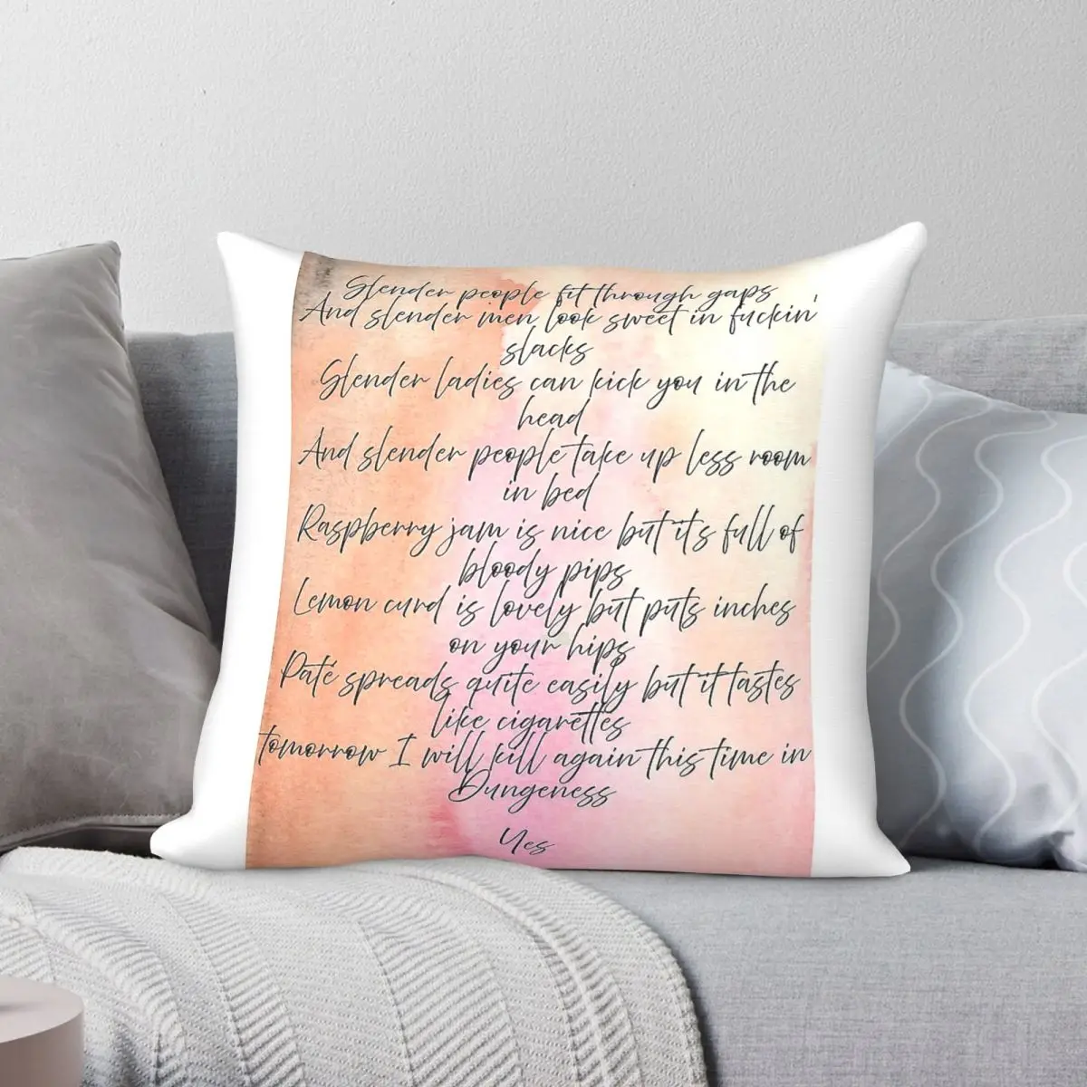 Bob Mortimer Slender People Square Pillowcase Polyester Linen Velvet Creative Zip Decor Home Cushion Cover Wholesale 45x45