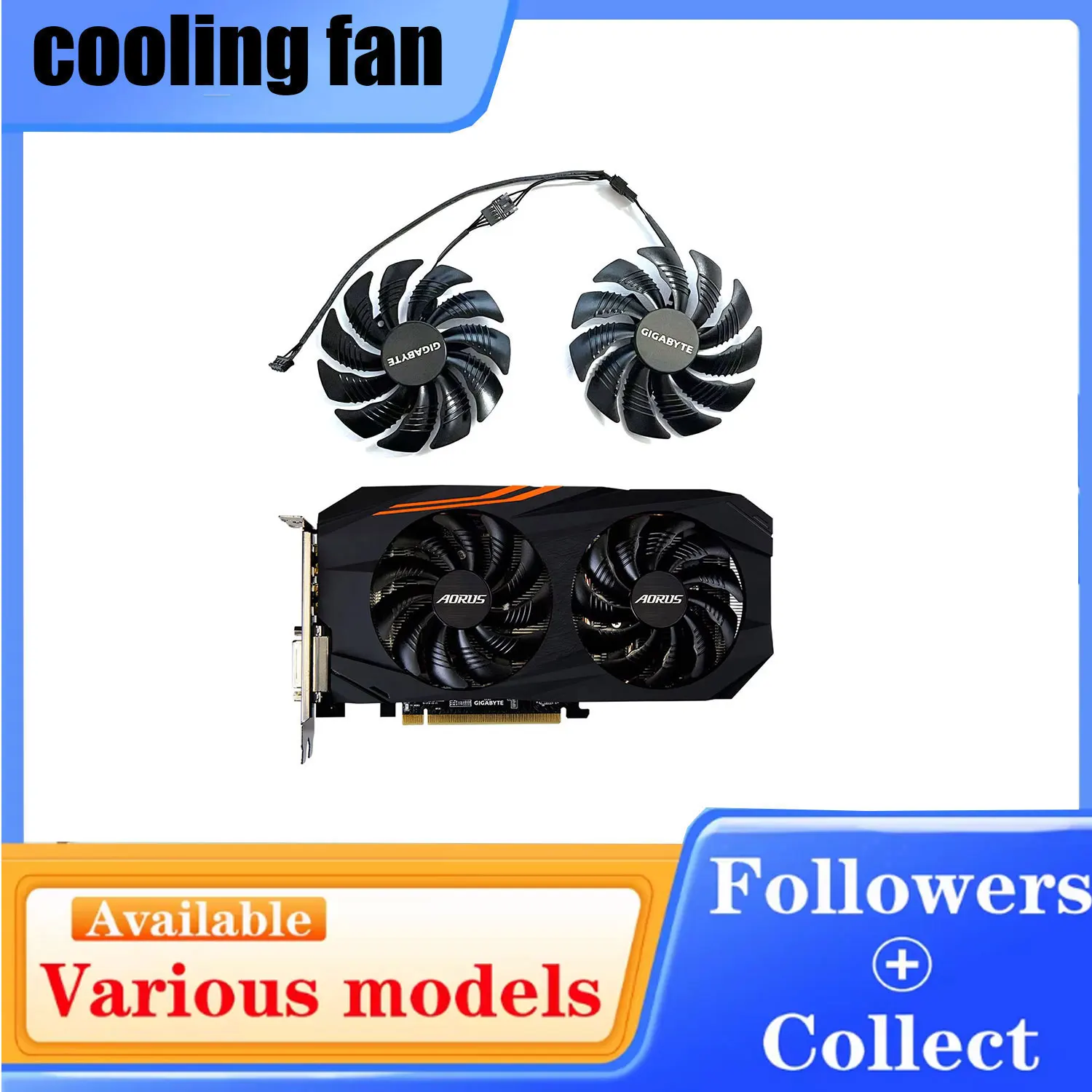 PLD09210S12H T129215SU 88mm GPU radiator fan suitable for REDEON AORUS RX 480 470 580 570 GIGABYTE RX570 RX580 AORUS