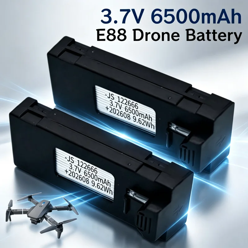 Ulepszenie oryginalnej baterii 3.7V 6500mAh do quadkoptera RC E88 E88PRO Ls-E525 E525PRO S1S E99 P1 F185 F195 E100 S98 K3 P10 A13