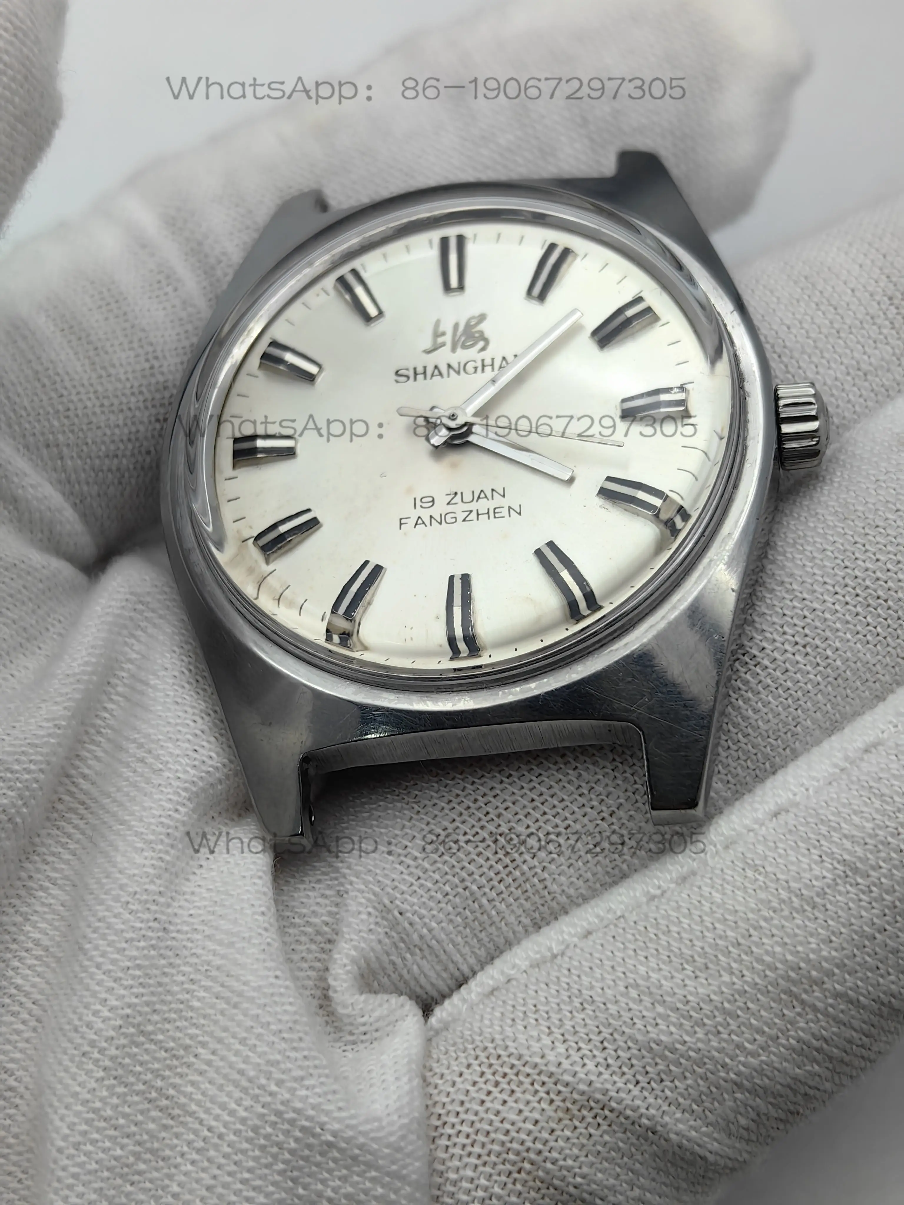Shanghai Watch 7120 Movement, Manual Mechanical Watch, Nostalgic Collection Plate, Good Condition, Brushed