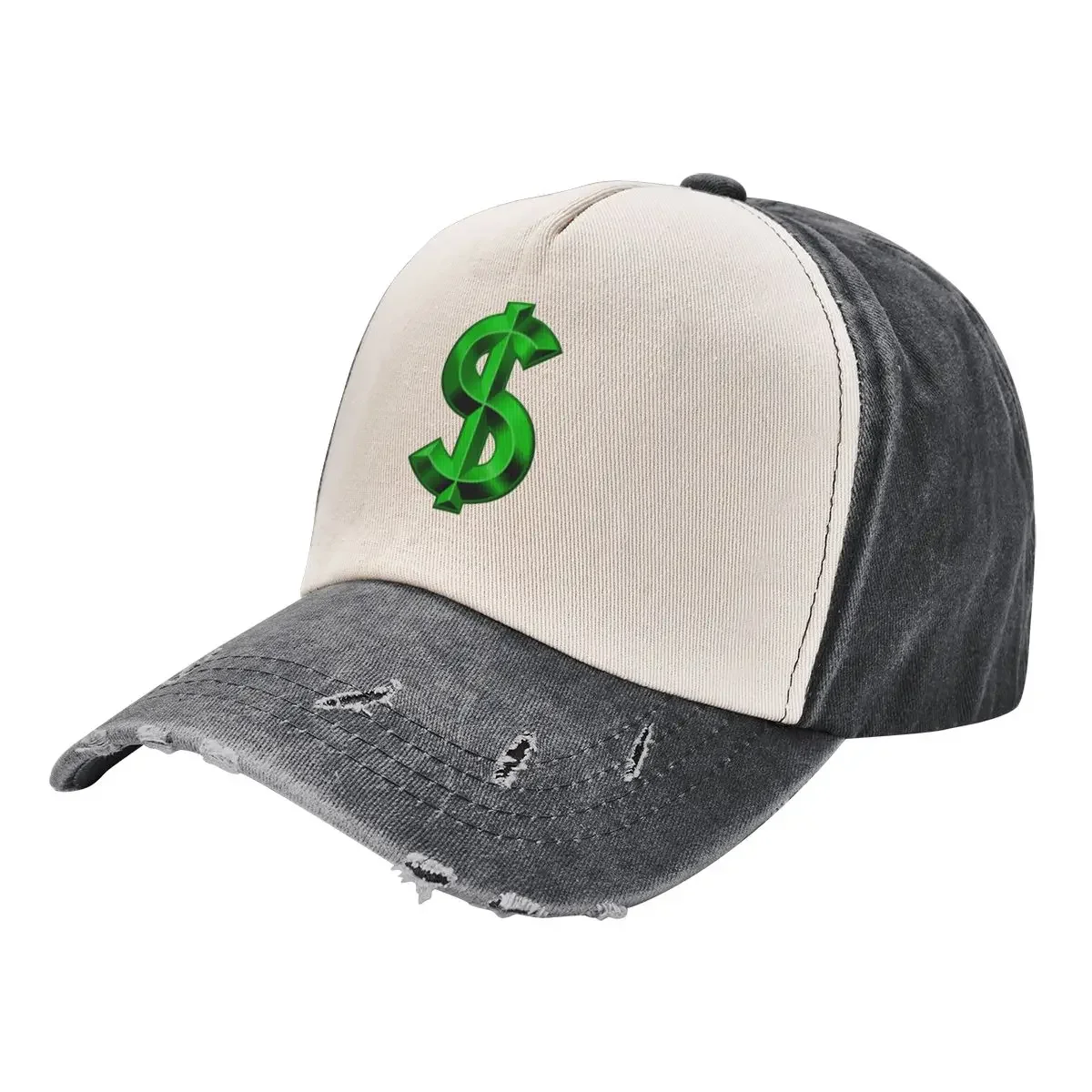 Green Dollar Sign - Single Baseball Cap Icon birthday Caps For Women Men's