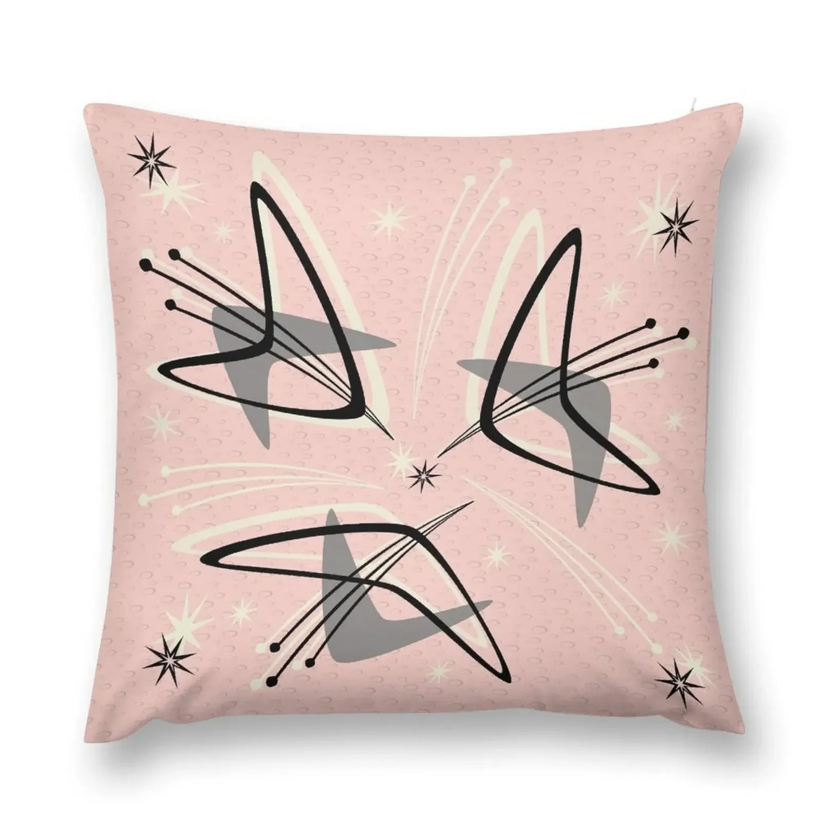 

Atomic Boomerangs on Lunar Pink Throw Pillow christmas ornaments 2025 Cushion Child pillow pillowcase pillow