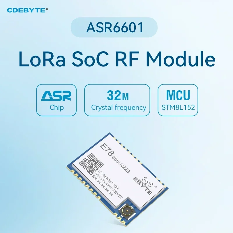 2Pcs E78-868LN22S(6601) ASR6601 868MHz Long Distance IPEX/Stamp Hole  22dBm 5.6km Low Power Mini Wireless LoRa SoC RF Module