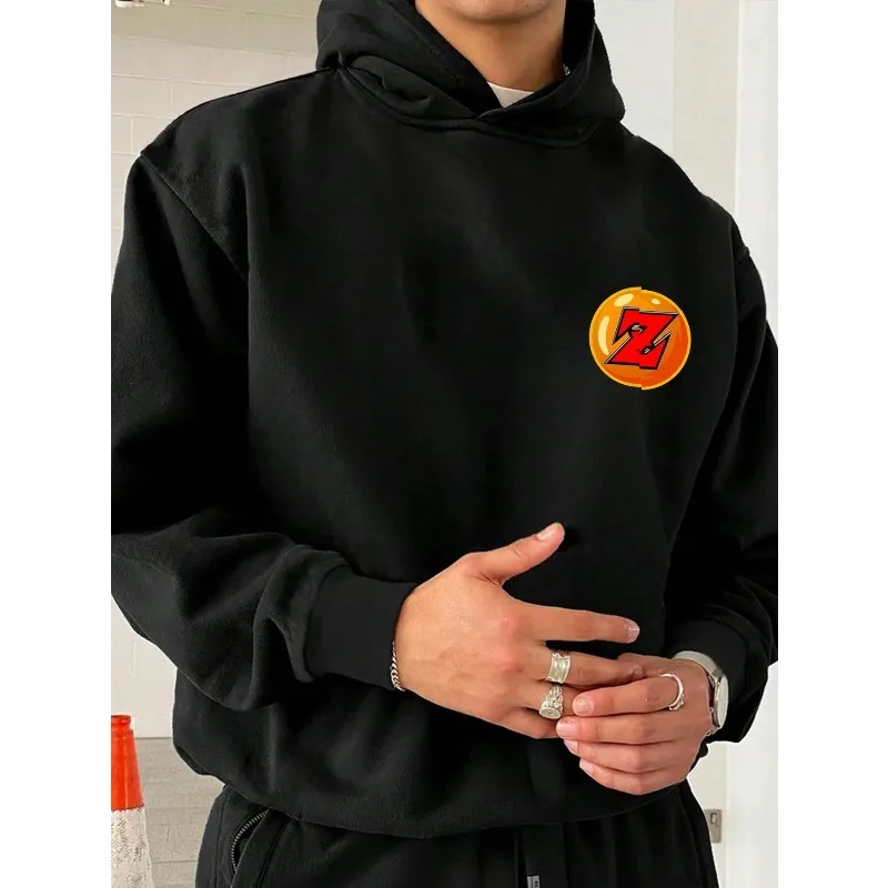 秋と冬の新原宿メンズパーカーアニメ「ドラゴンボール」孫悟空プリントスポーツウェアカジュアルファッションパーカー長袖