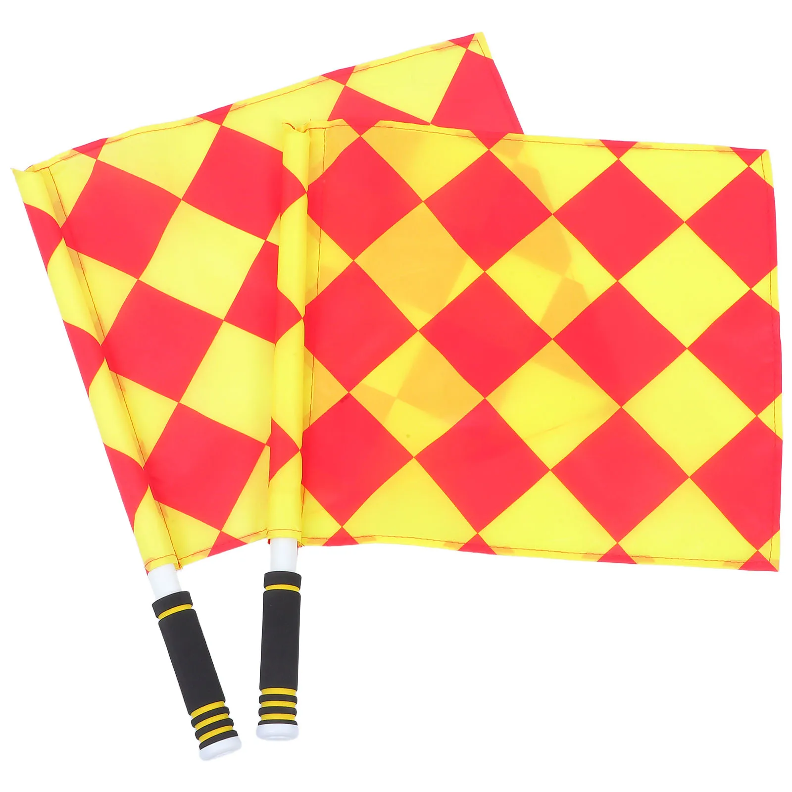 

2Pcs Referee Signal Flags Sponge Handle for Soccer Football Volleyball Sports Match Bright Color Competition Match Waving Flag