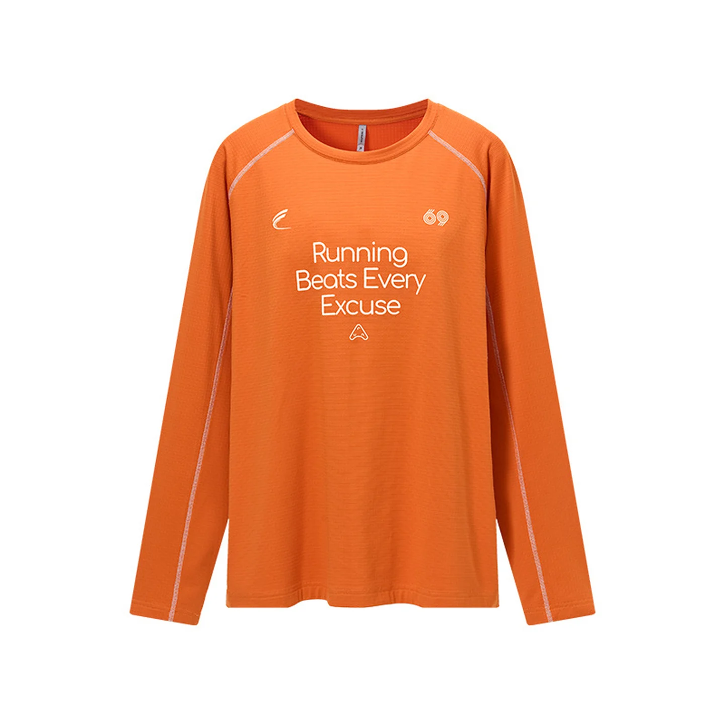 Mens Unisex Long Sleeve Crew Neck T Shirt Reflective Letter Print Soft Lightweight Fleece Casual Sports Top for Autumn Winter