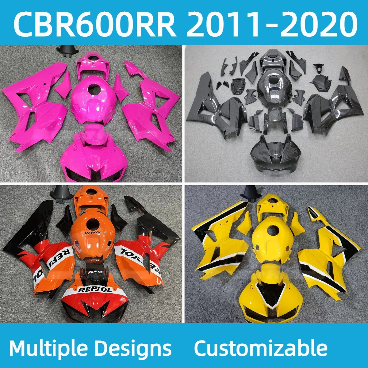 

CBR600RR 2013-2018 2019 2020 детали мотоцикла обтекатели для HONDA CBR 600RR 13-20 пластиковый комплект обтекателей кузова