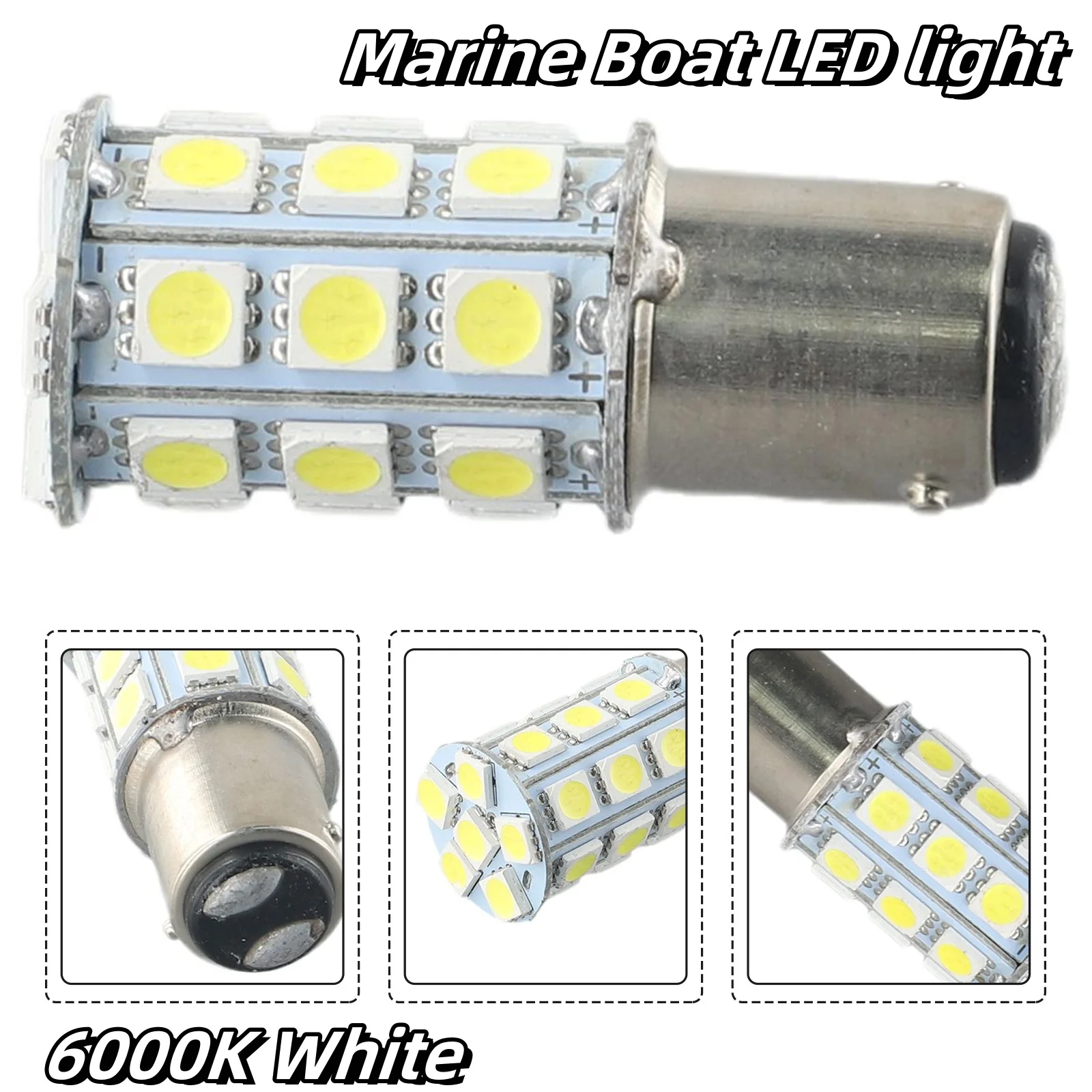 Bombillas LED interiores para cabina de barco marino, luz de freno trasera, 1 piezas, blanco, 27-SMD, BA15D, 1004, 1076, 1142, 5050, 3 Chips,