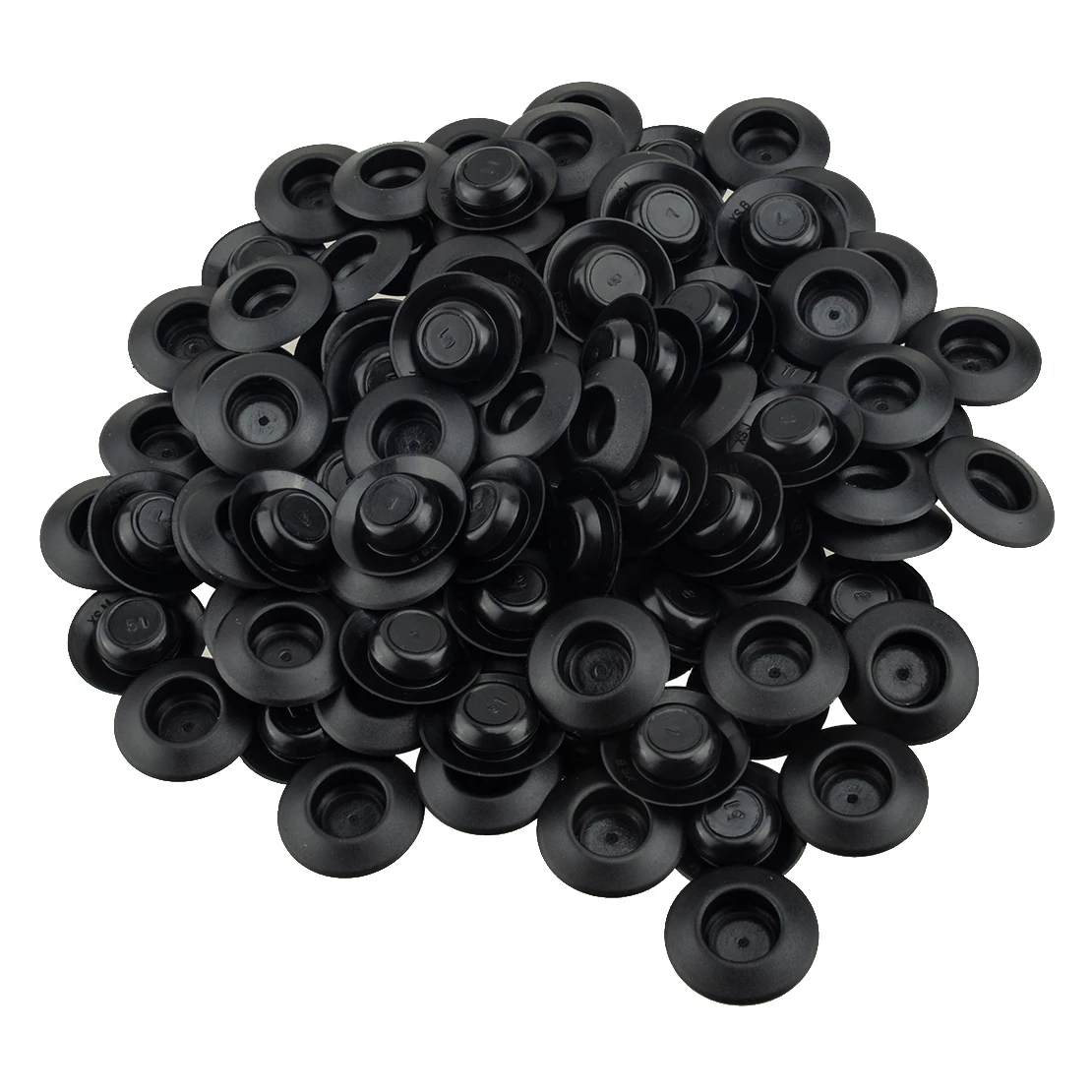 100 teile/satz Schwarz 1/2 "Loch Unterputz Kunststoff Körper & Blech Stecker Taste Fit für Auveco 11746 14 bis 26 Gauge Material – Detail 7