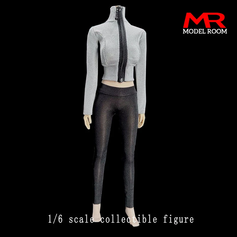 CJG-049 1/6 Schaal Dames Strakke Stretchy Tops Yogakleding Jas Kleding Model Past 12 ''Vrouwelijke Soldaat Action Figure Body Poppen