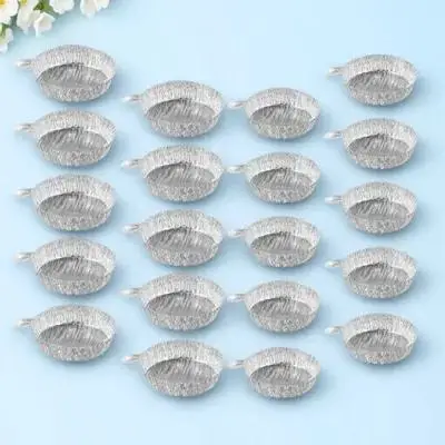 

50pcs Aluminum Foil Weighing Trays Disposable Small Lightweight Heat Resistant Balance Dishes For Sample Storage Laboratory