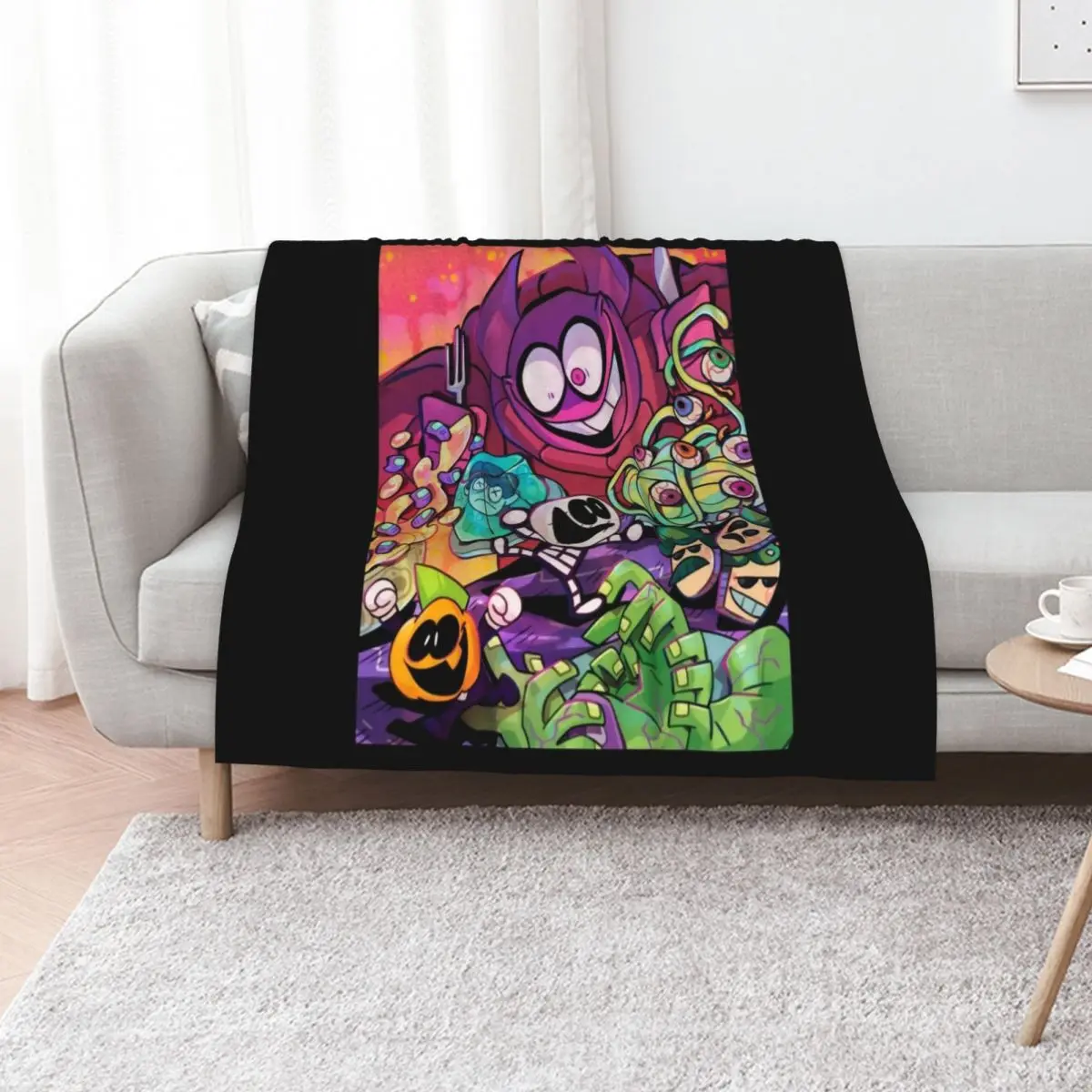 

spooky month Throw Blanket Decorative Sofas Sofas Polar Retros Blankets