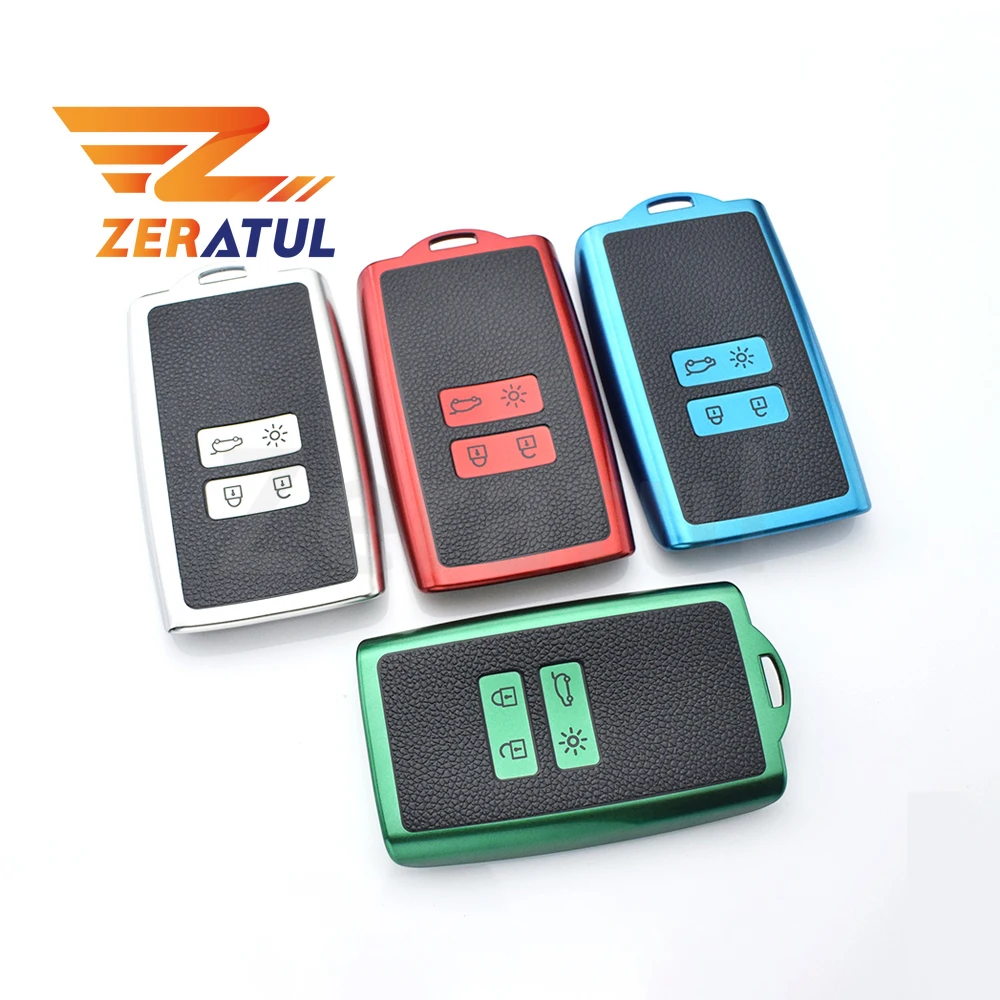 For Renault Clio 5 Megane 4 Zoe Kadjar Captur Arkana Koleos Leather Car Key Case Cover for Dacia Duster Logan 3 Jogger Sandero