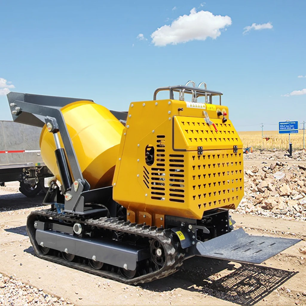 خلاط خرسانة صغير محمول، محمل بناء ذاتي التحميل لخلط الخرسانة للمشروعات الصغيرة الحجم