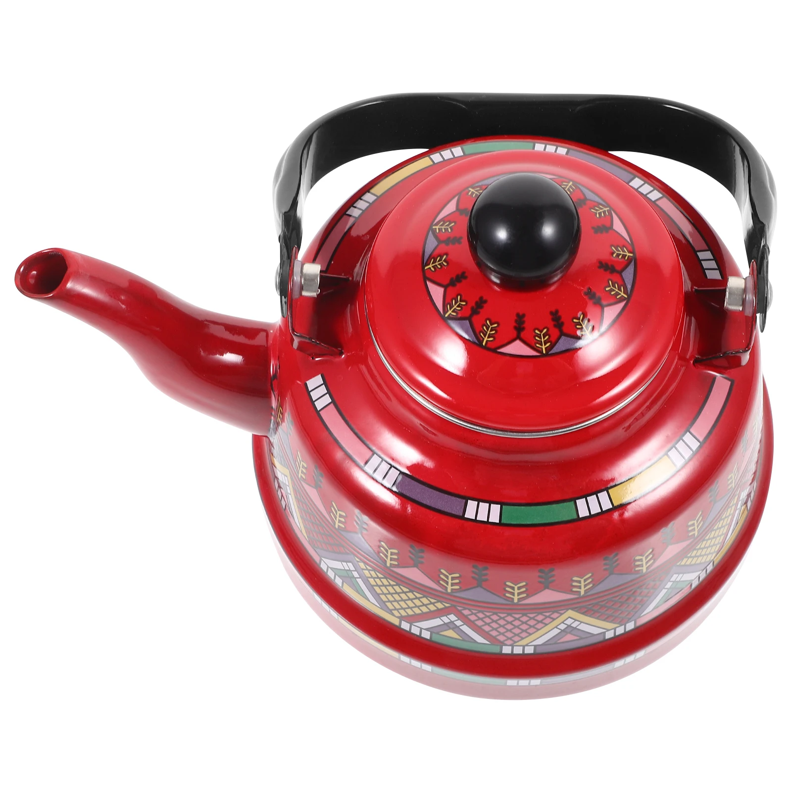 

Enamel Tea Kettle Thickened Water Coffee Kettle Household Stovetop Pot Vintage Large Spout Easy Clean Retro Tea Pot